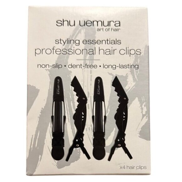 Shu Uemura Styling Essentials Professional Hair Clips Non Slip Dent Free 4 clips - Picture 1 of 2